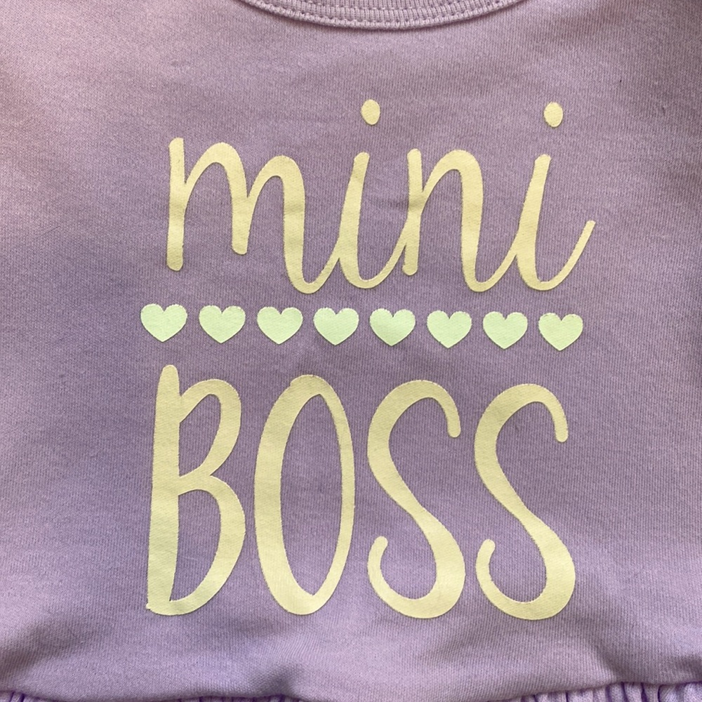 Infant Girls “Mini Boss” Purple Dress - Size 3-6 Months - NWT - Picture 4 of 5